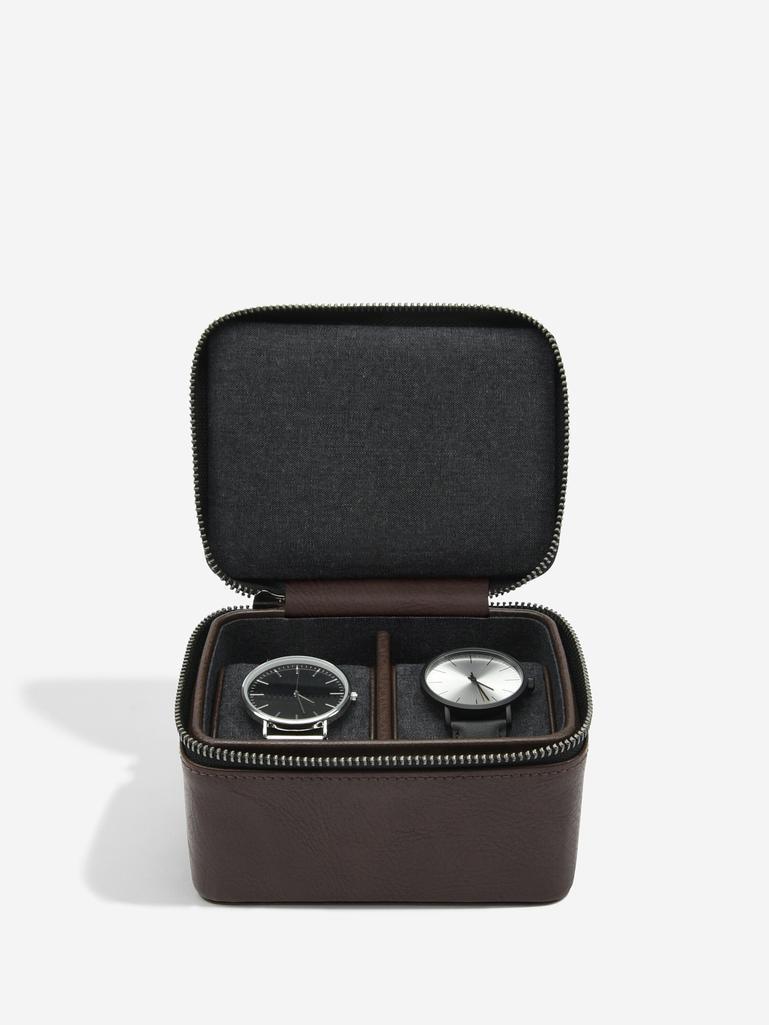 Brown Large Zipped Watch Box