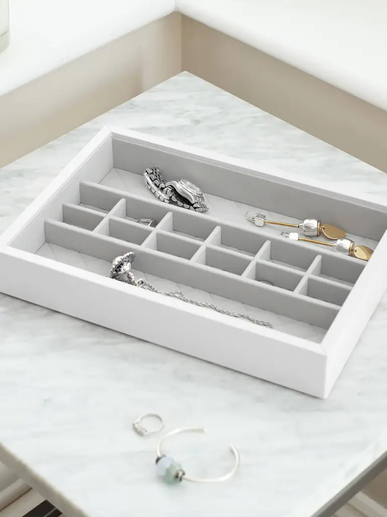 Orchid White Leather Small Accessories Layer (COLOUR WON'T MATCH)