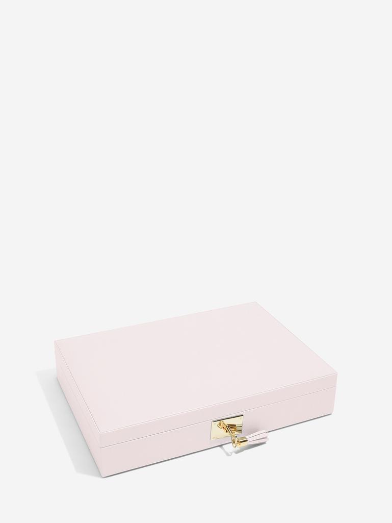 Blossom Pink Leather Jewellery Box Lid
