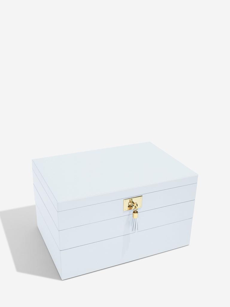 Szkatułka na biżuterię Loves Luxury potrójna błękitna
