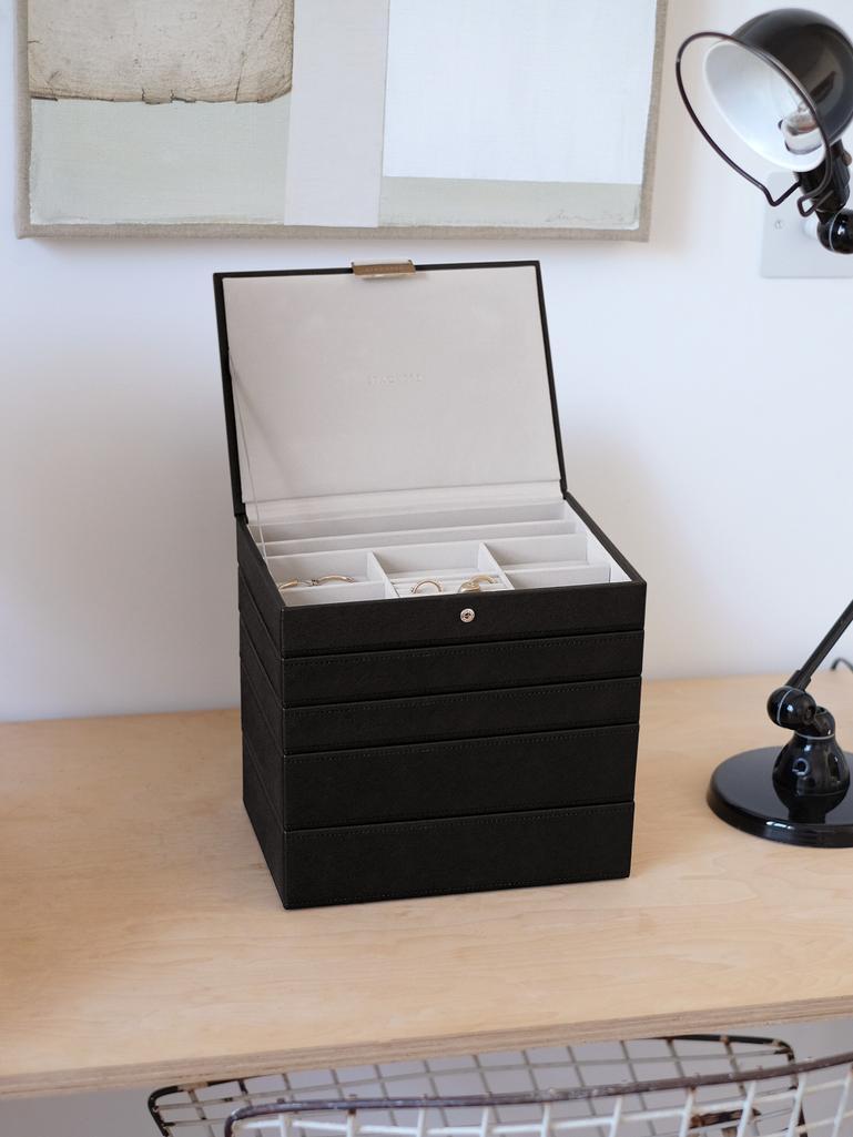 Black Classic Jewellery Box Set of 5