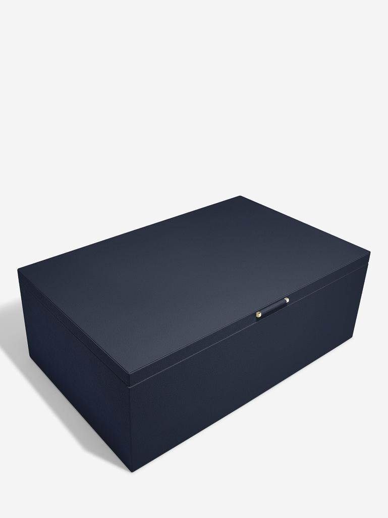 Navy Blue & Gold Large Storage Box