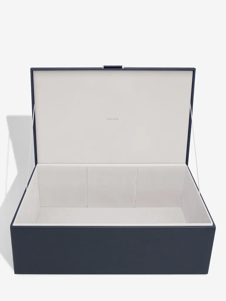 Navy Blue & Gold Large Storage Box