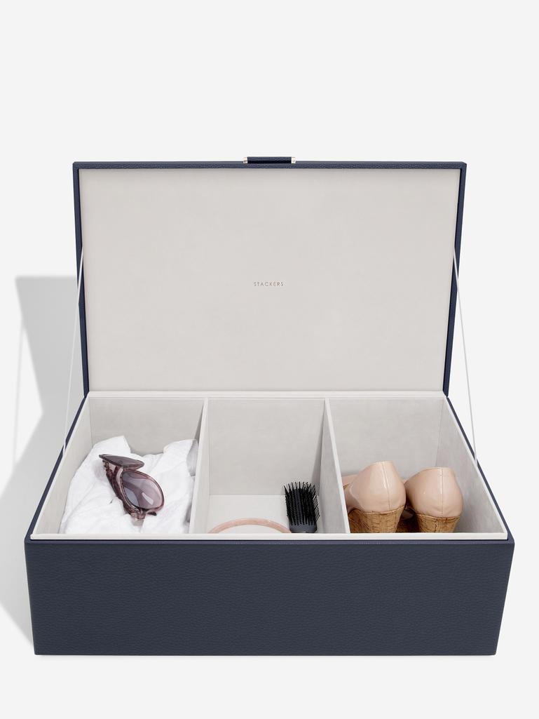 Navy Blue & Gold Large Storage Box
