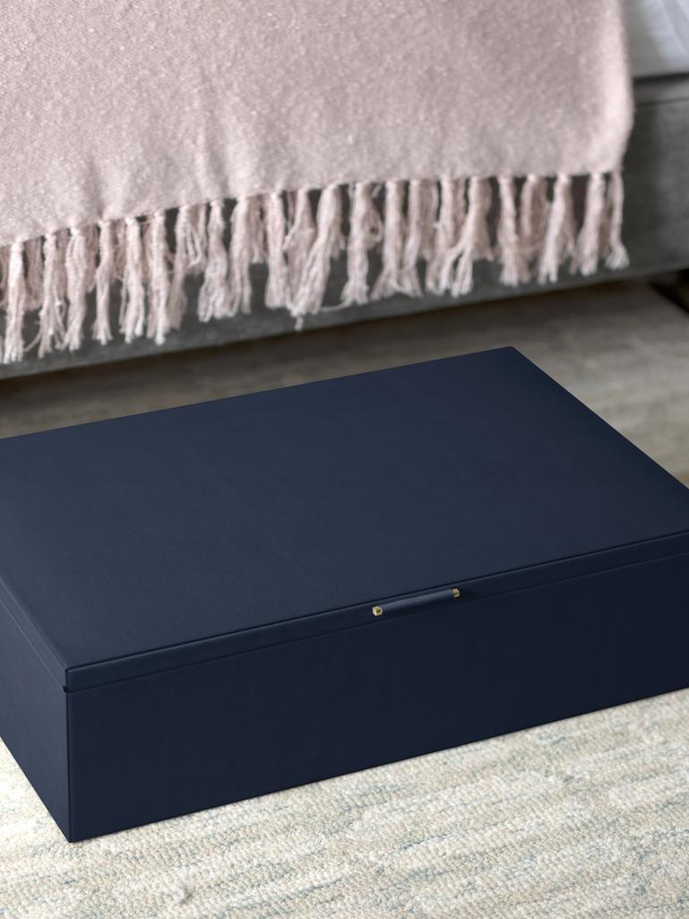 Navy Blue & Gold Large Storage Box