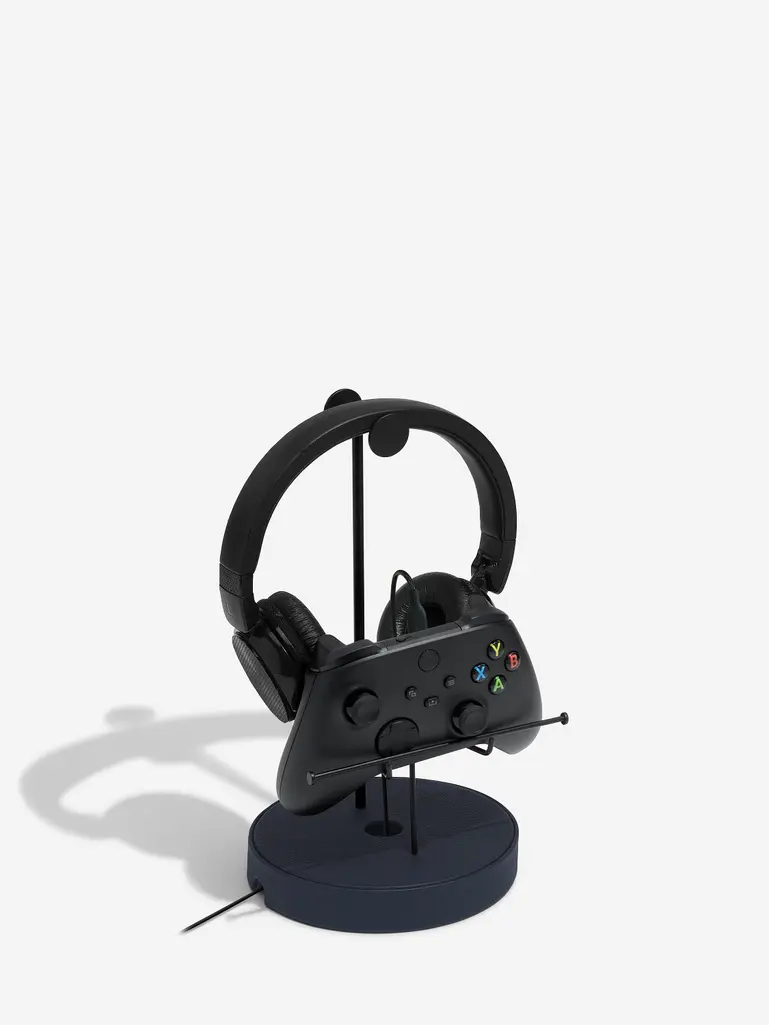 Navy Gaming Controller & Headphone Stand
