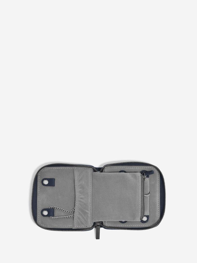 Navy Blue Compact Jewellery Roll