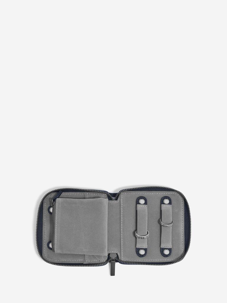 Navy Blue Compact Jewellery Roll