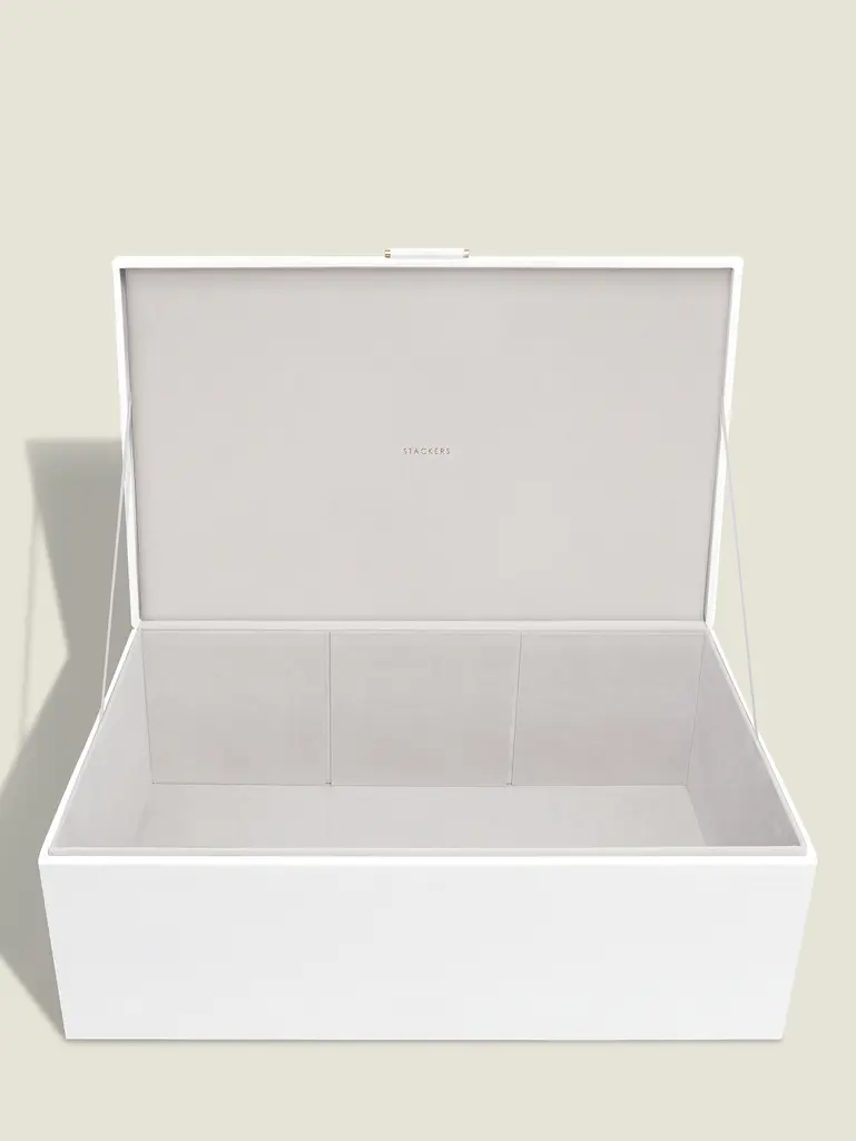 Pebble White & Gold Large Storage Box