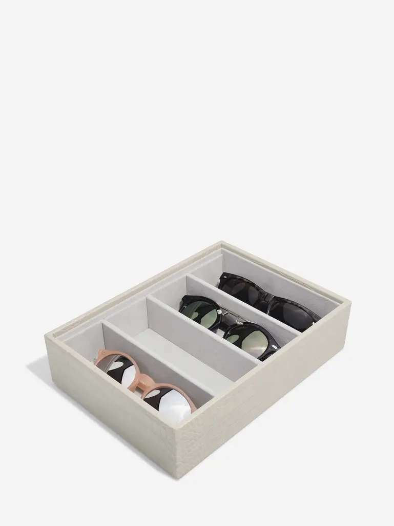 Pudełko na okulary Stackers Croc 4 komorowe putty