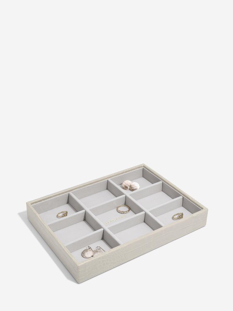 Szkatułka na biżuterię Stackers Croc 9 komorowa classic putty