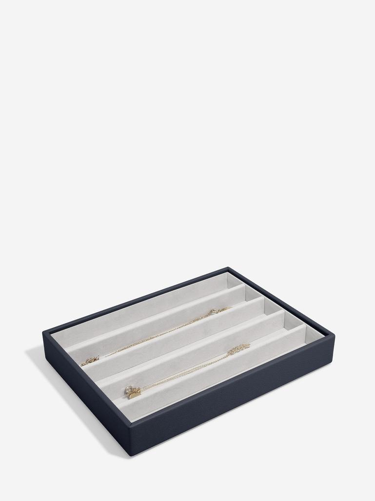 Szkatułka na biżuterię Stackers Pebble pięciokomorowa classic granatowa