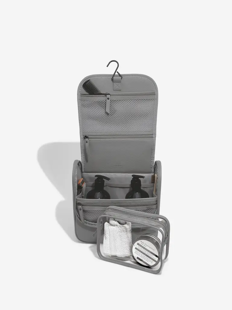 Slate Grey Hanging Washbag