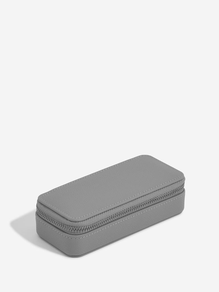 Slate Grey Medium Zipped Travel Jewellery Box - Men's