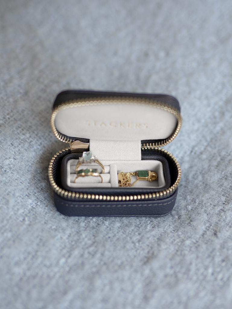 Pudełko podróżne na biżuterię Travel Mini Stackers granatowe