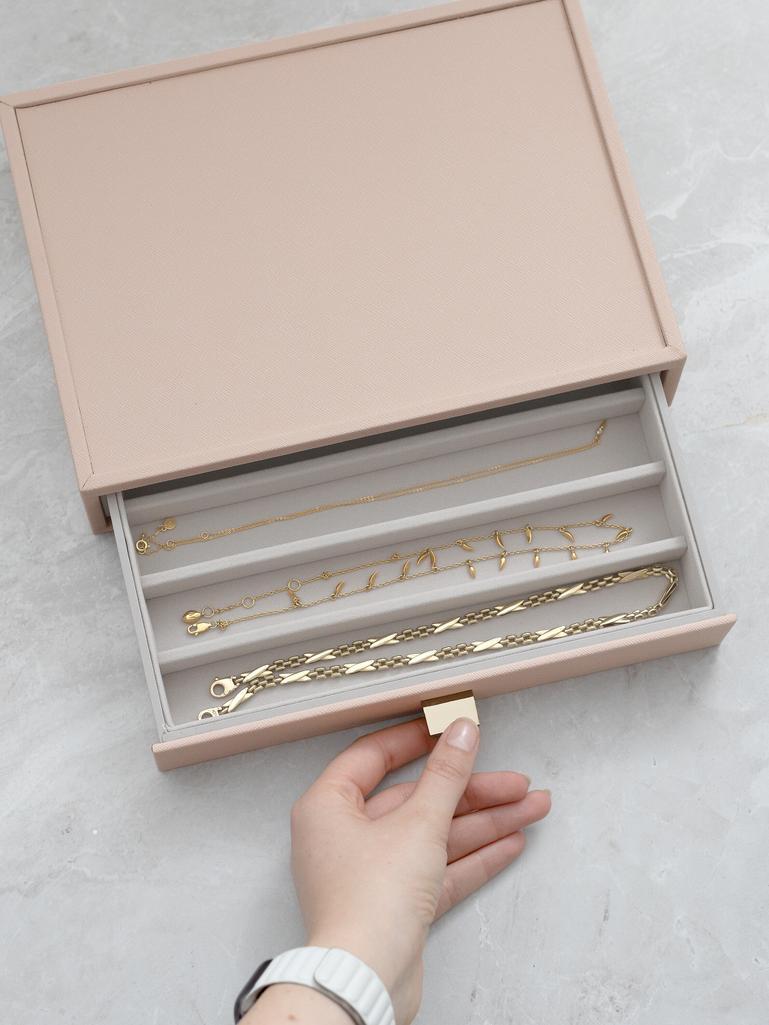 Blush Pink Classic Makeup & Jewellery Set of 3