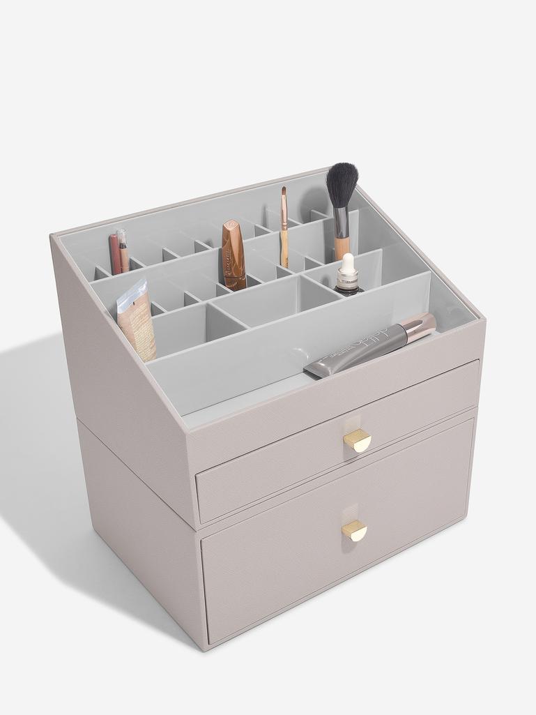 Taupe Supersize Makeup Organiser Set of 2