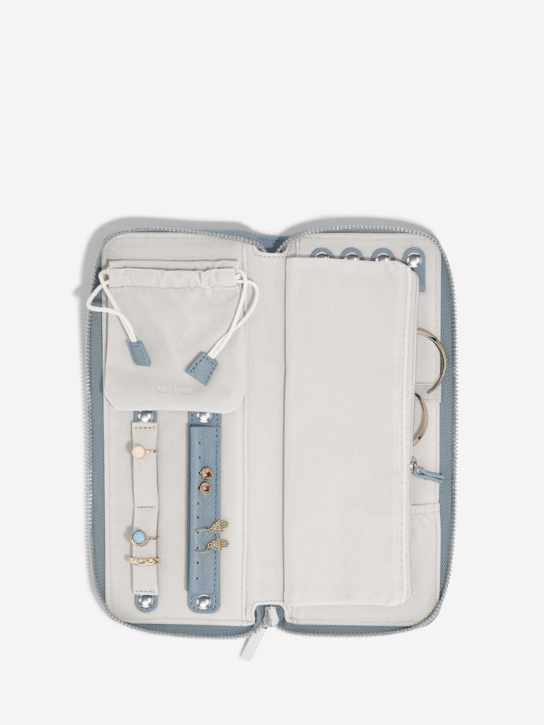 Dusky Blue Jewellery Roll