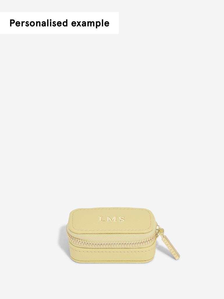 Butter Yellow Petite Zipped Travel Jewellery Box