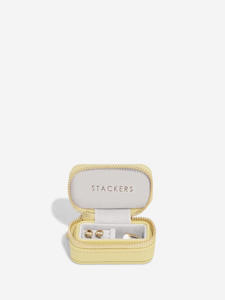 Butter Yellow Petite Zipped Travel Jewellery Box