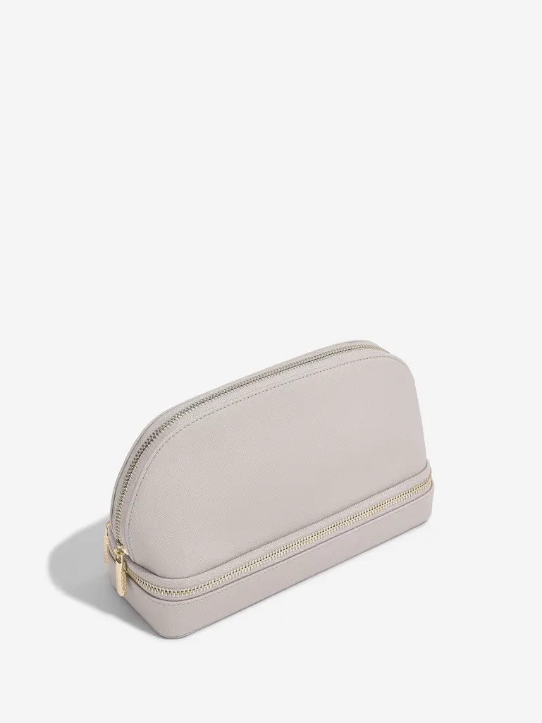 Taupe Cosmetic and Jewellery Bag
