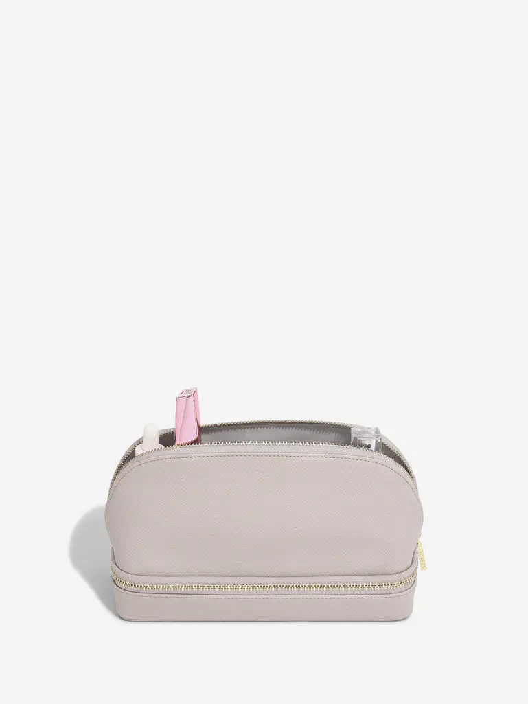 Taupe Cosmetic and Jewellery Bag
