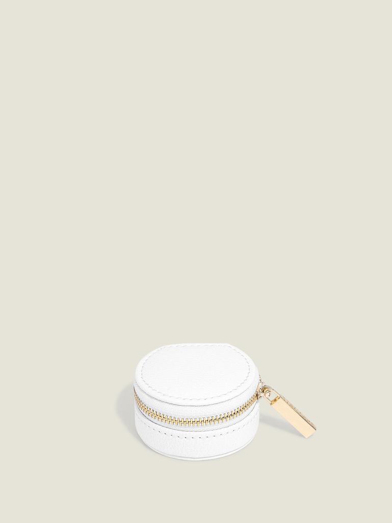 Pebble White Oyster Travel Jewellery Box