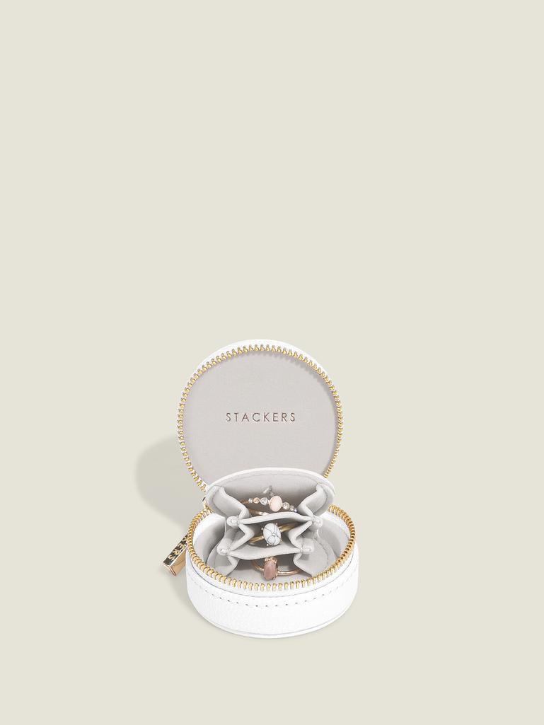 Pebble White Oyster Travel Jewellery Box