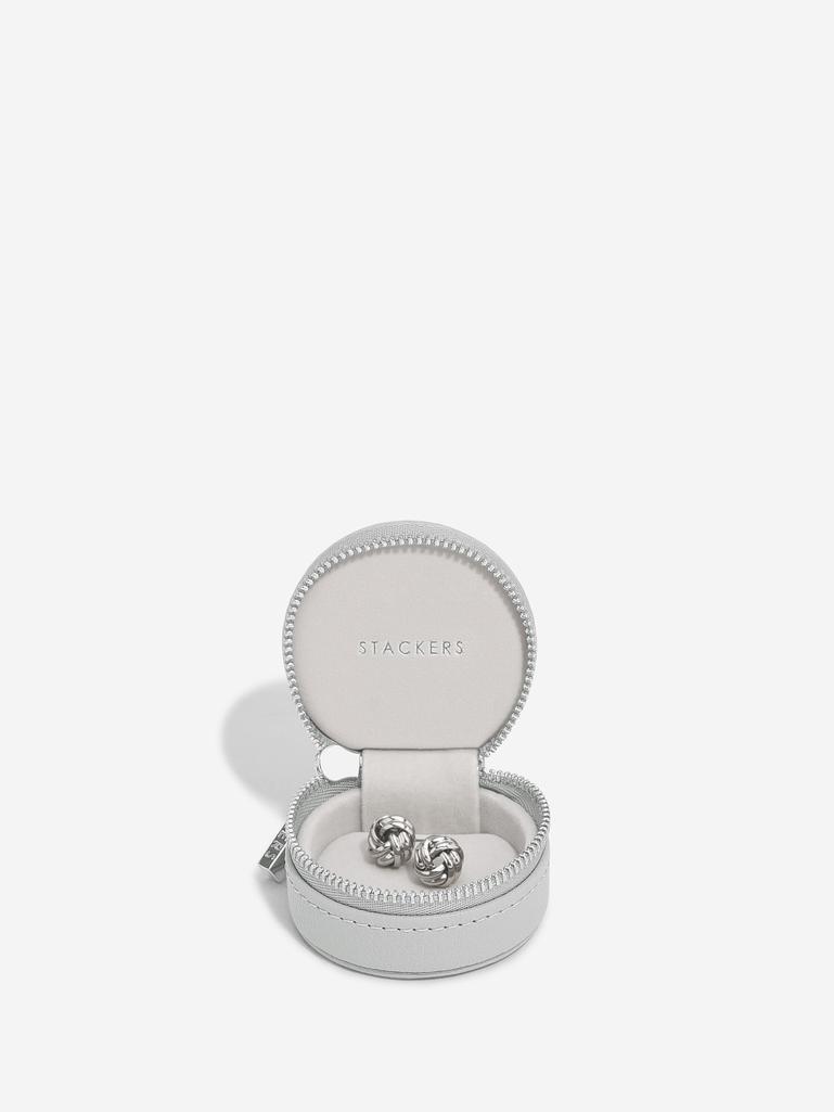 Pudełko podróżne na biżuterię Stackers Oyster mini kamienna szarość
