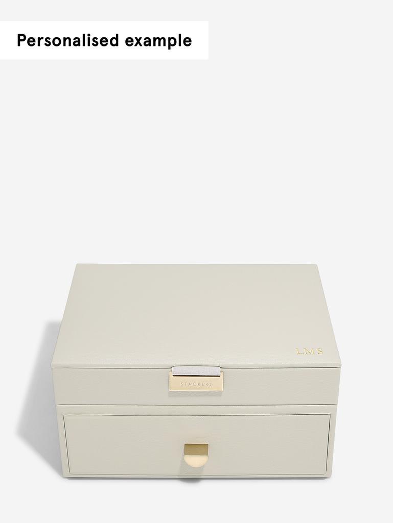 Oatmeal Classic Jewellery Box 1-Drawer Set