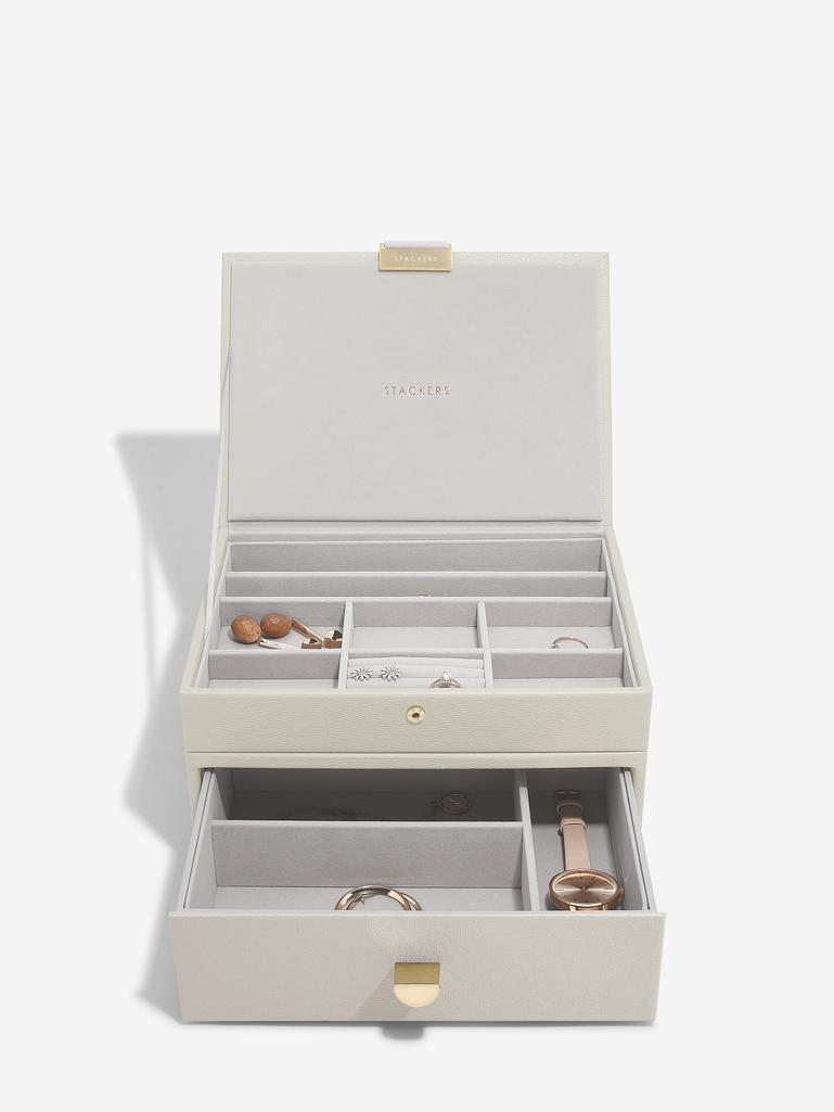 Oatmeal Classic Jewellery Box 1-Drawer Set
