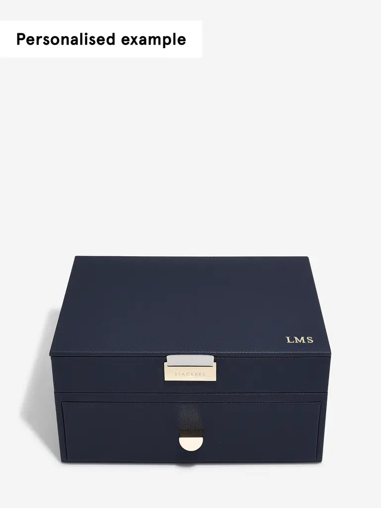 NavyClassic Jewellery Box 1-Drawer Set