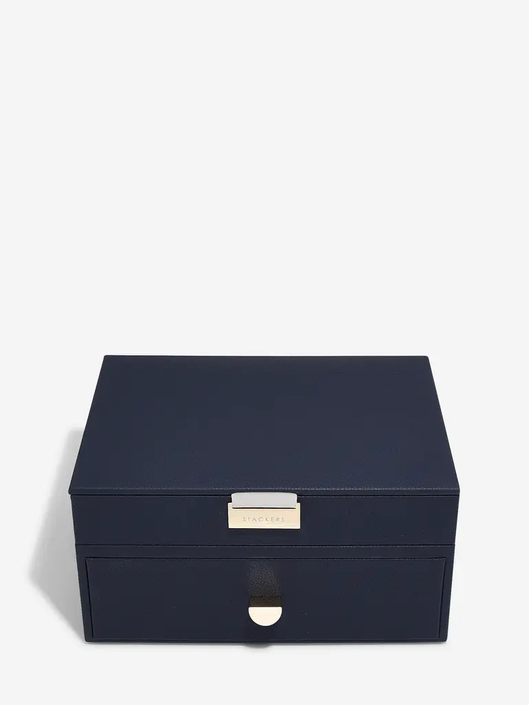 NavyClassic Jewellery Box 1-Drawer Set
