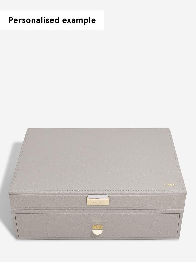 Taupe Supersize Jewellery Box 1-Drawer Set