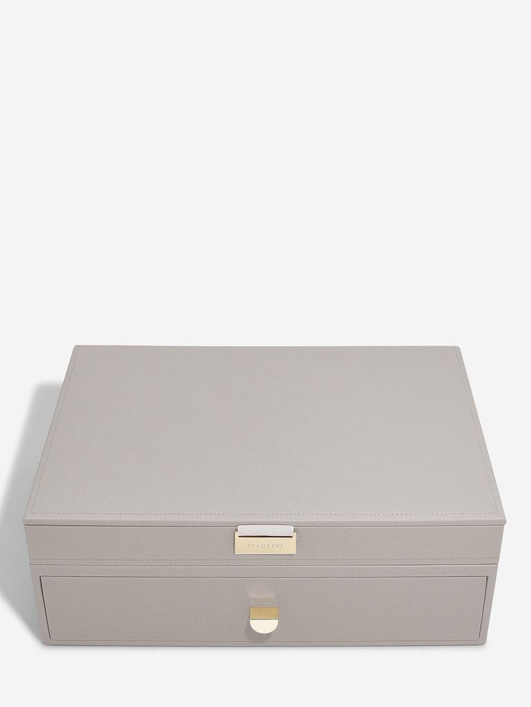 Taupe Supersize Jewellery Box 1-Drawer Set