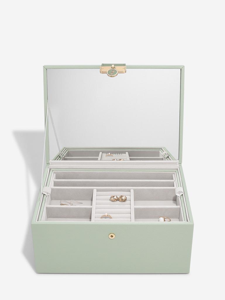 Sage Green Luxury Classic Jewellery Box
