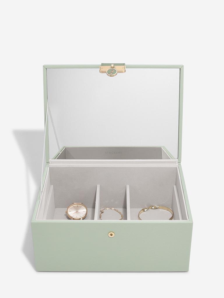 Sage Green Luxury Classic Jewellery Box