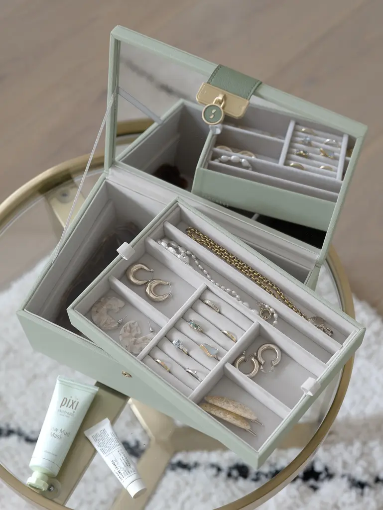 Sage Green Luxury Classic Jewellery Box