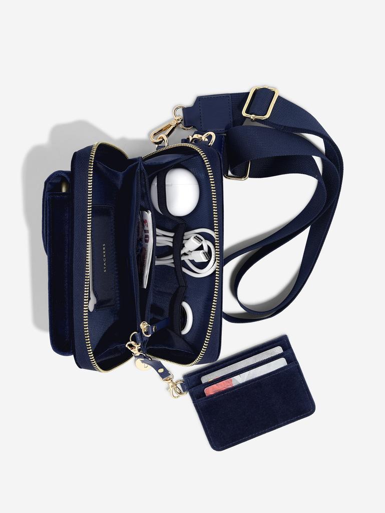 Navy kék crossbody keresztpántos kistáska