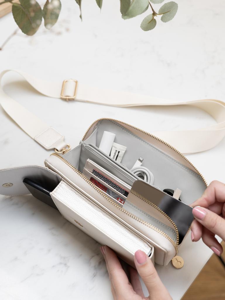 Gyöngyház crossbody keresztpántos kistáska