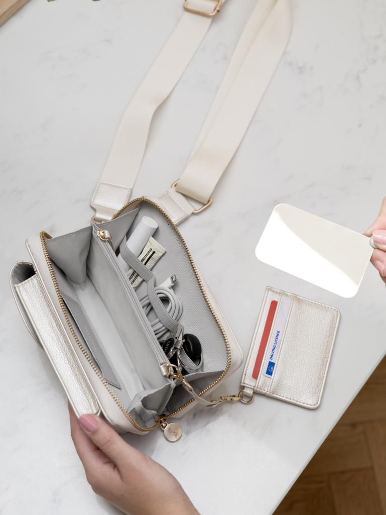 Gyöngyház crossbody keresztpántos kistáska