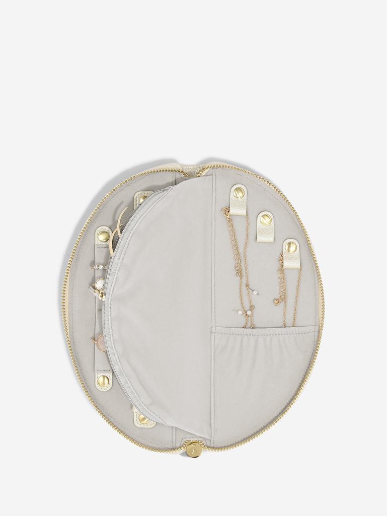 Metallic Pearl Crescent Jewellery Roll