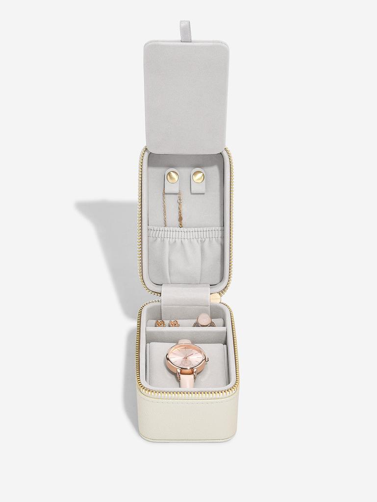 Metallic Pearl Travel Jewellery & Watch Box