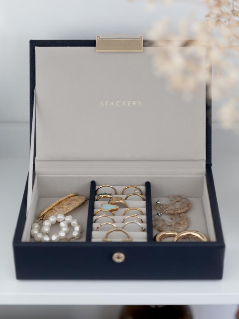 Navy Blue Mini Jewellery Box Lid