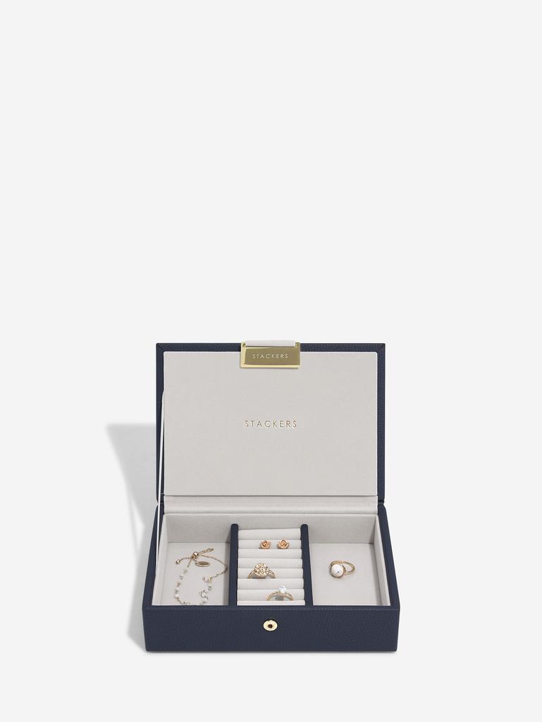 Navy Blue Mini Jewellery Box Set of 2