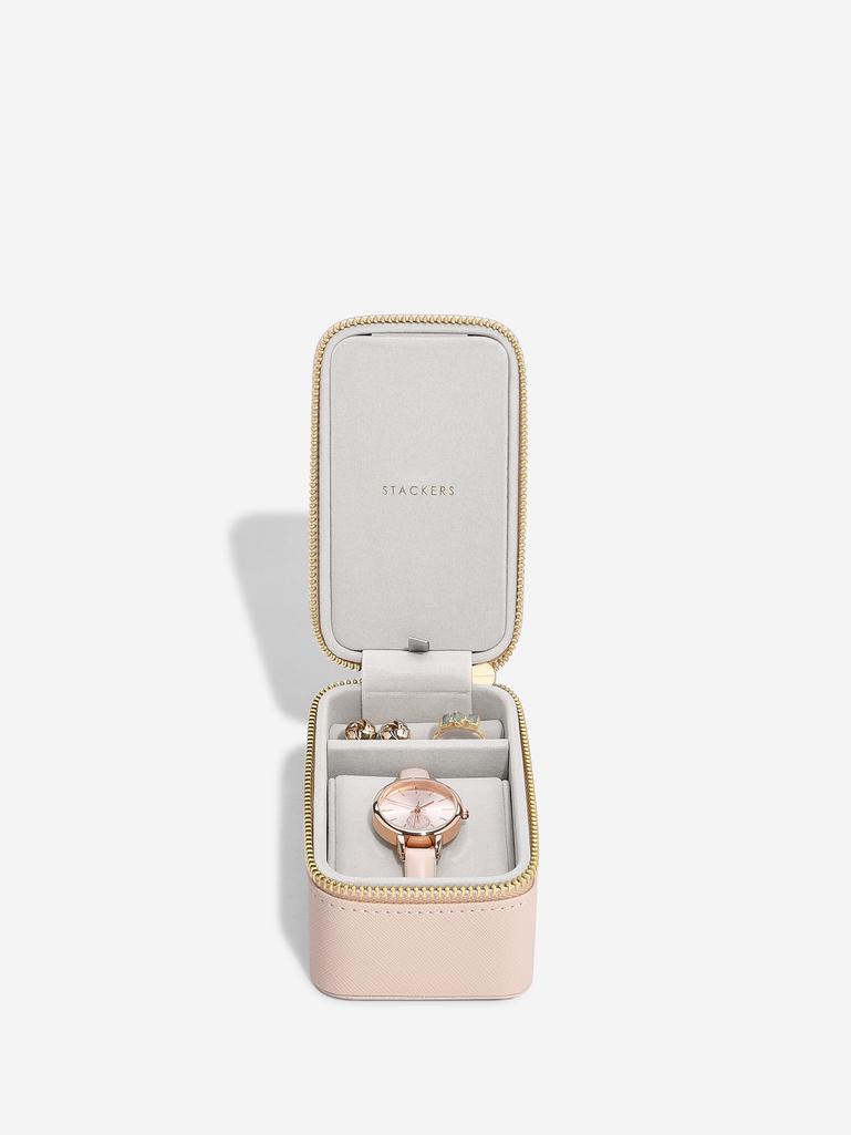 Blush Pink Travel Jewellery & Watch Box