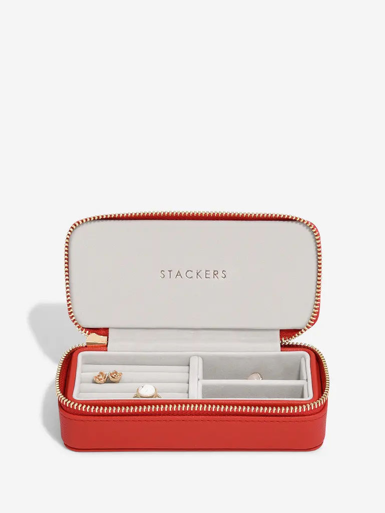 Red Medium Travel Jewellery Box