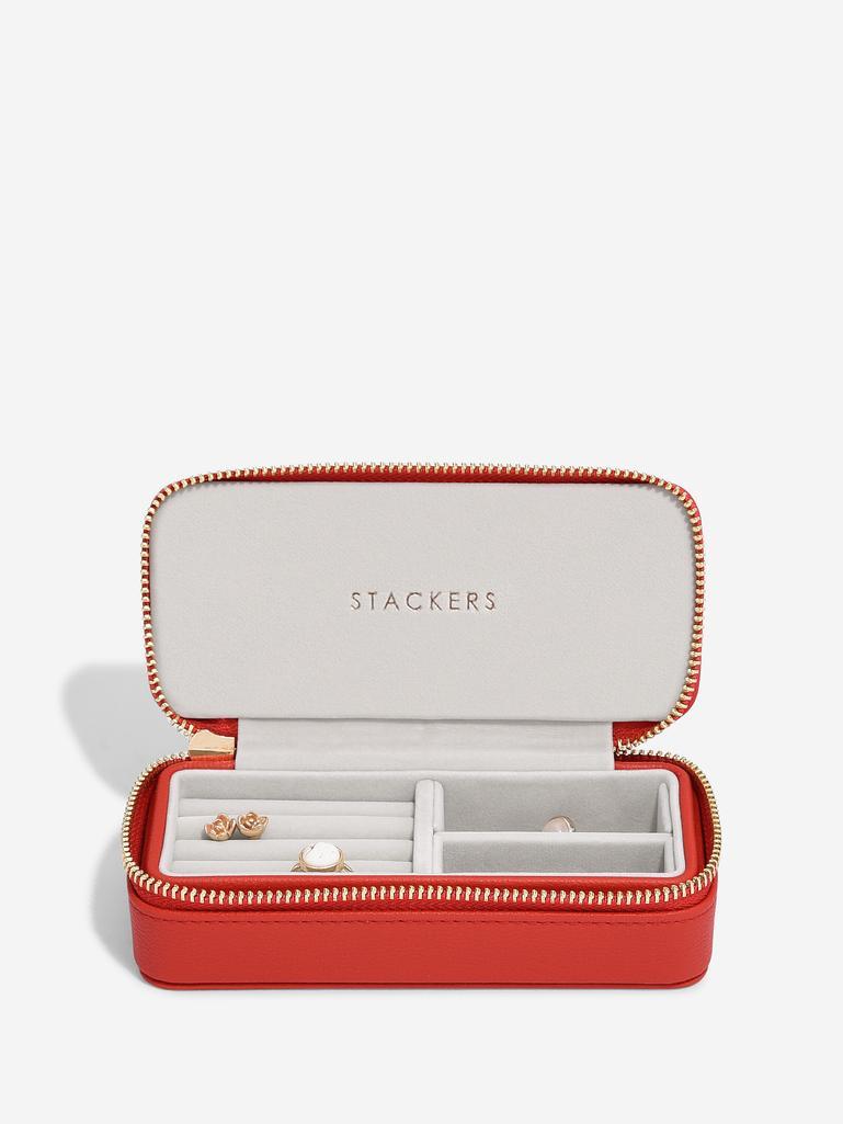 Red Medium Travel Jewellery Box Summer Stamp Edition