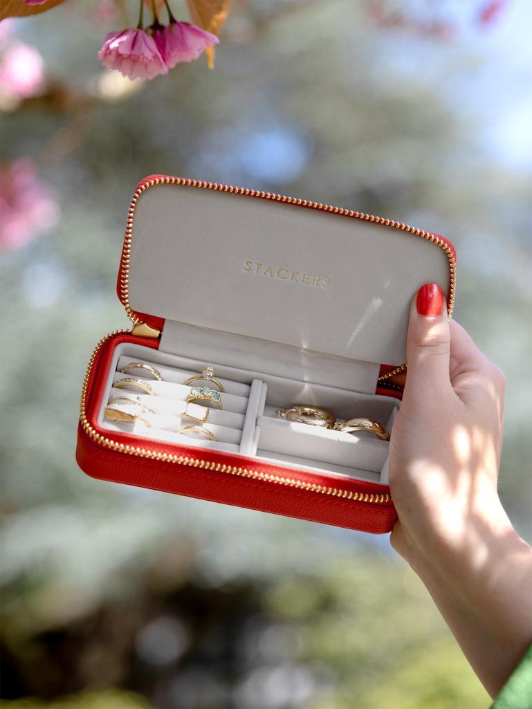 Red Medium Travel Jewellery Box Summer Stamp Edition