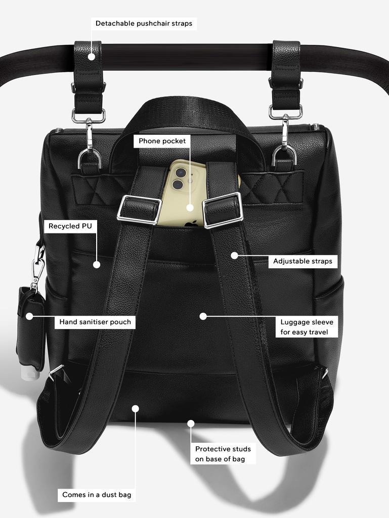 Black Baby Changing Backpack 